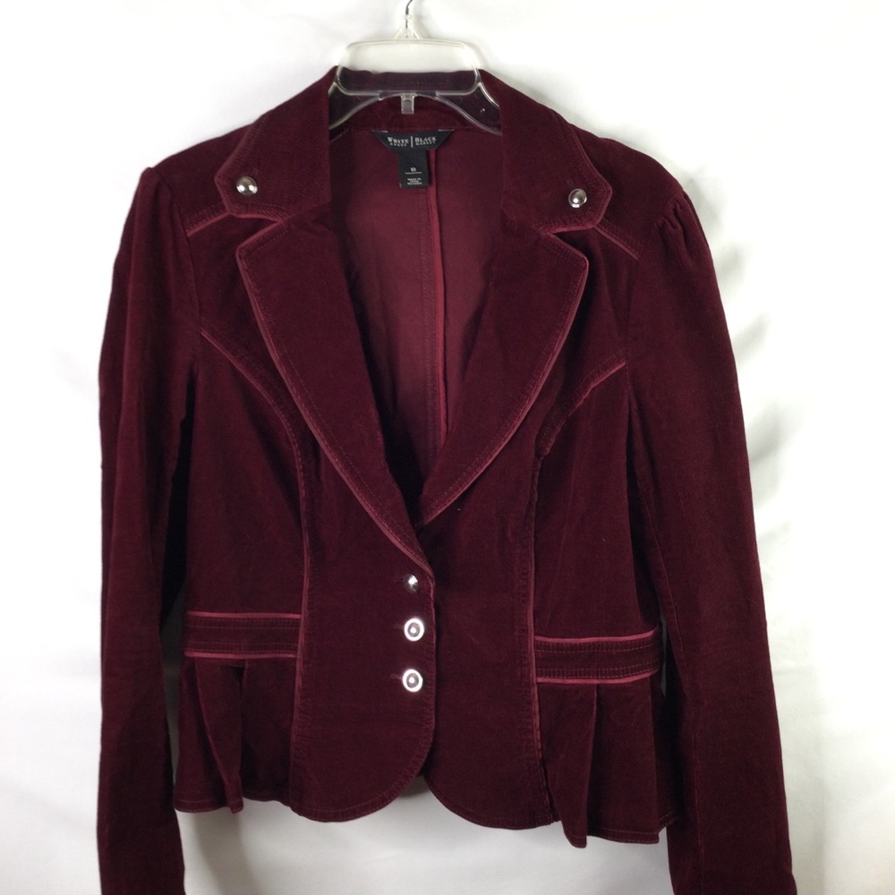 Burgundy velvet jacket